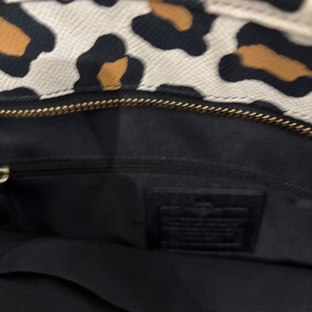 Coach Leopard Print Tote - Black and Tan - Picture 12 of 17